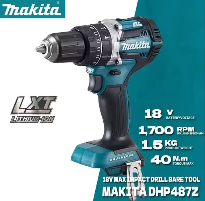 Makita DHP487Z ударний дриль-шурупокрут 40Нм