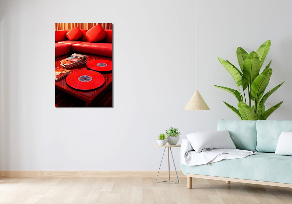 Obraz 60x90cm Czerwień Salonowych Wibracji