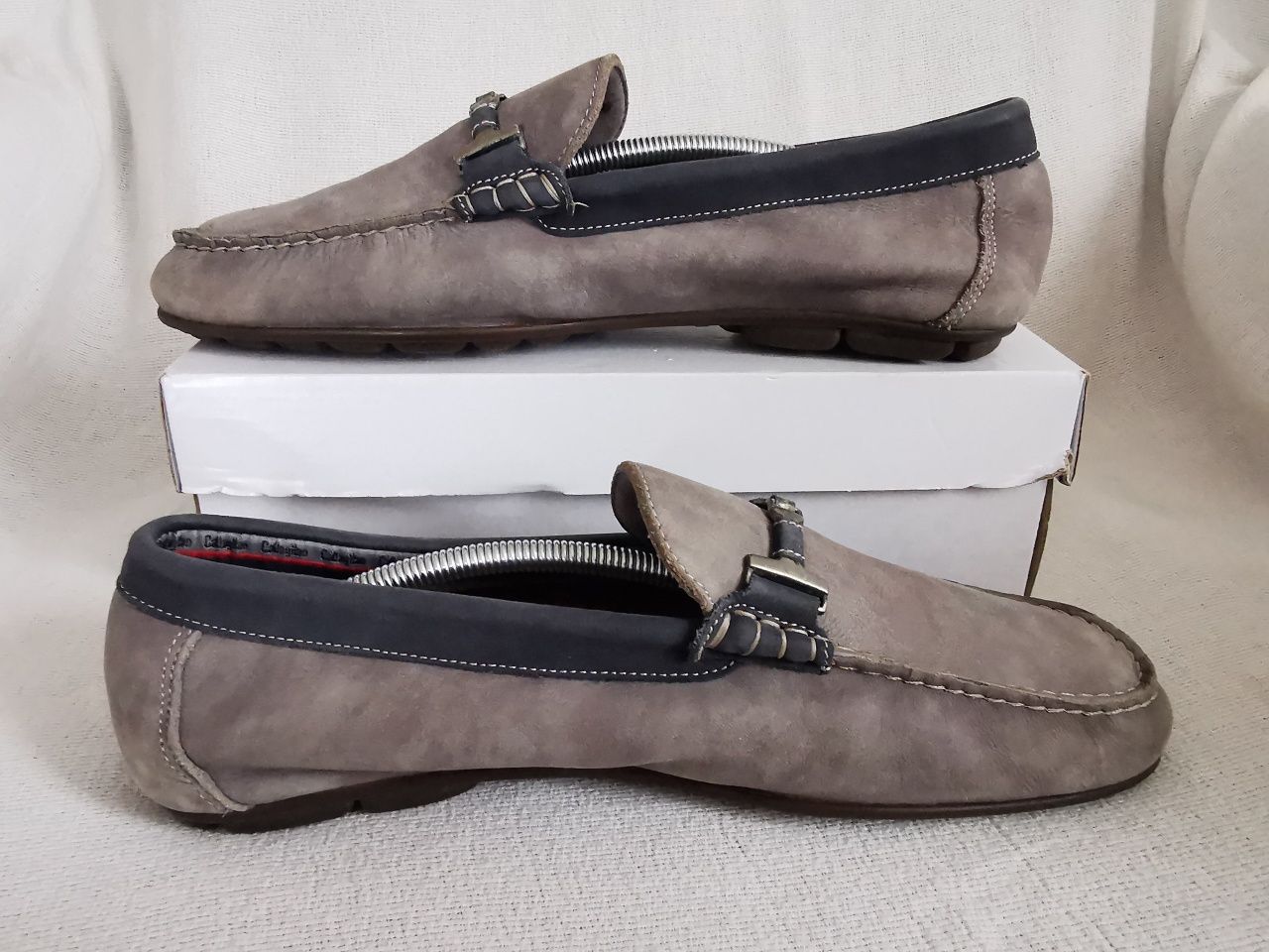 CallagHan Spain moccasin loafers skórzane mokasyny 44
