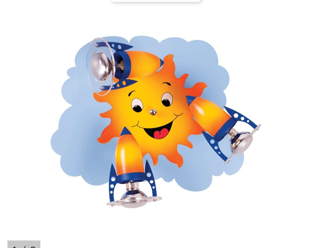 Lampa dla dzieci słońce rakiety