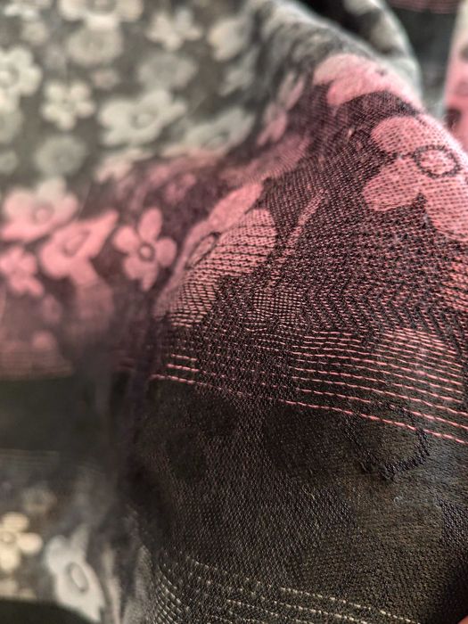 Długi szal w kwiaty Pashmina, kaszmirowy szalik, 70x180cm