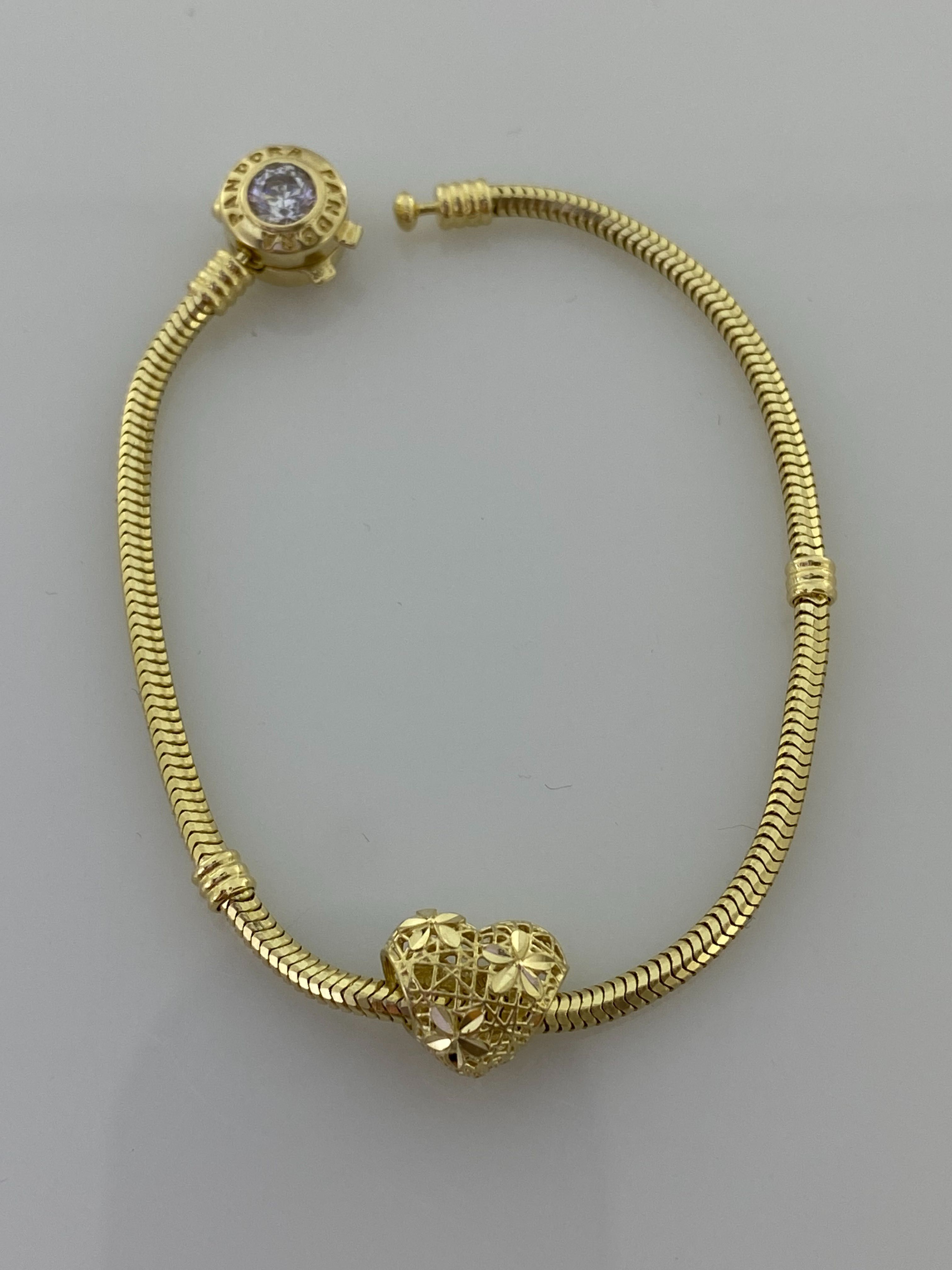 Złoty element charms na bransoletkę Pandora, Próba 585. Nowy (2199)