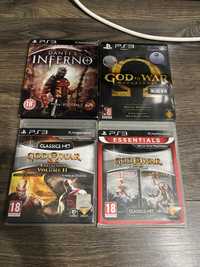 God of war collection + wstąpienie steelbook + dantes inferno ps3 Pl