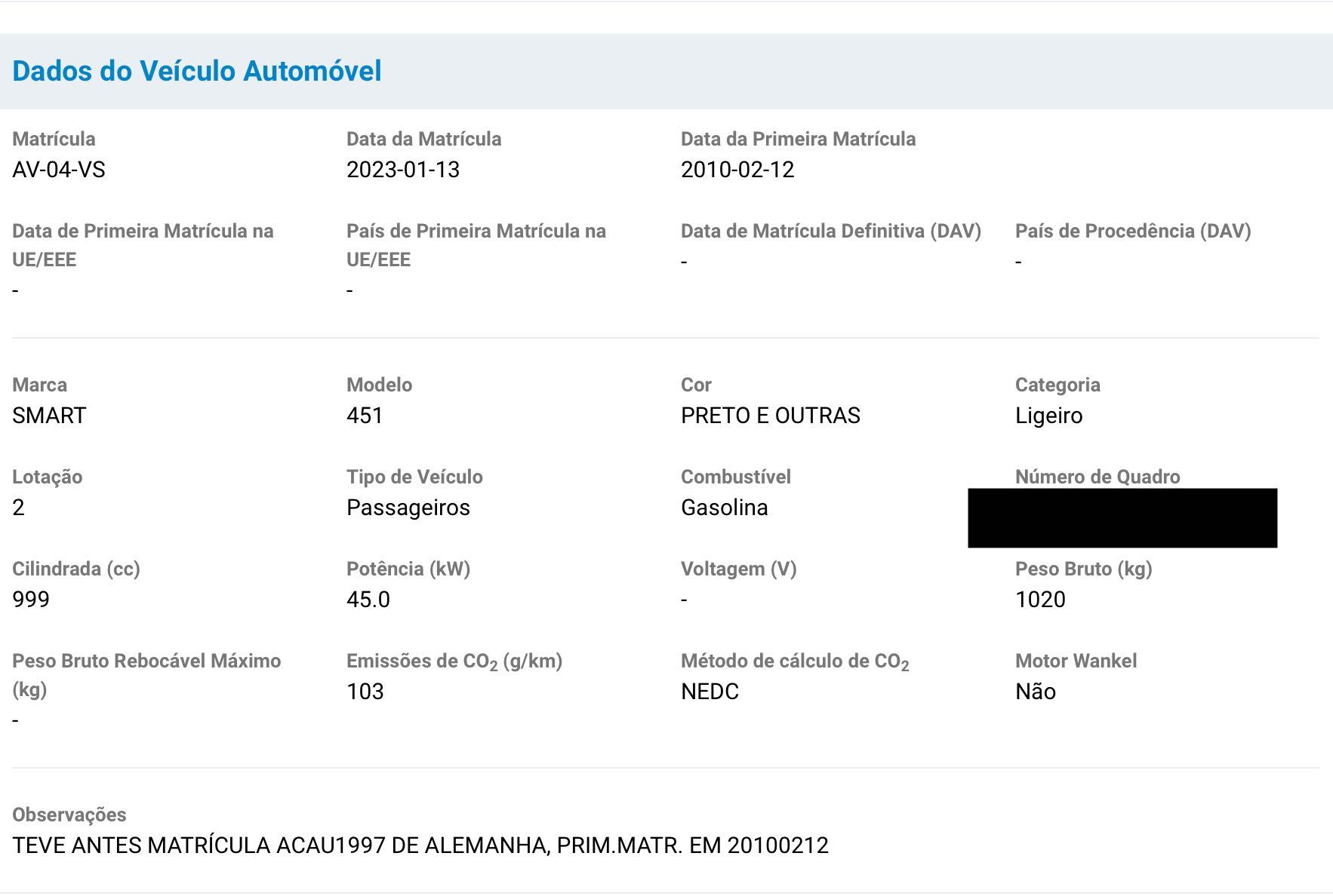 Vendo Smart 451 MHD 103.600Km