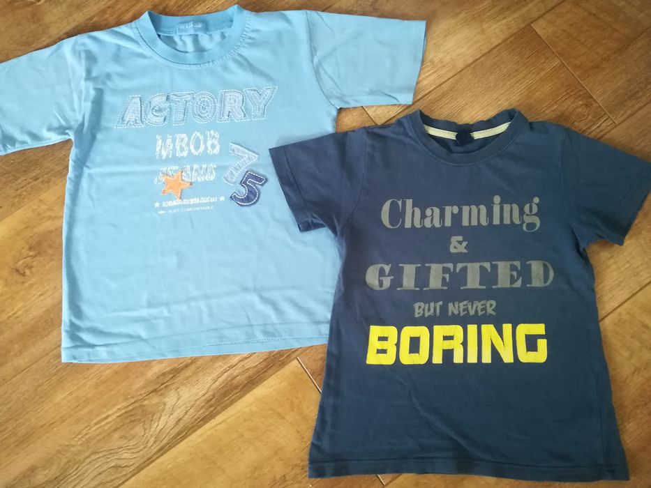 Koszulki t-shirt 2 pary r. 110-116