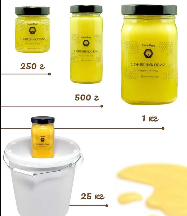 Мед натуральний Акація 25 кг