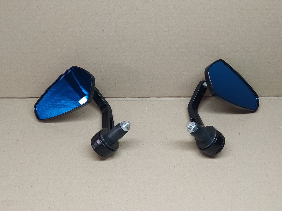 Зеркала мото (пара) "ПРИЗМА SPORT CUSTOM" в торец руля, чёрный