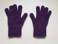 Rękawiczki damskie fioletowe/ śliwkowe
