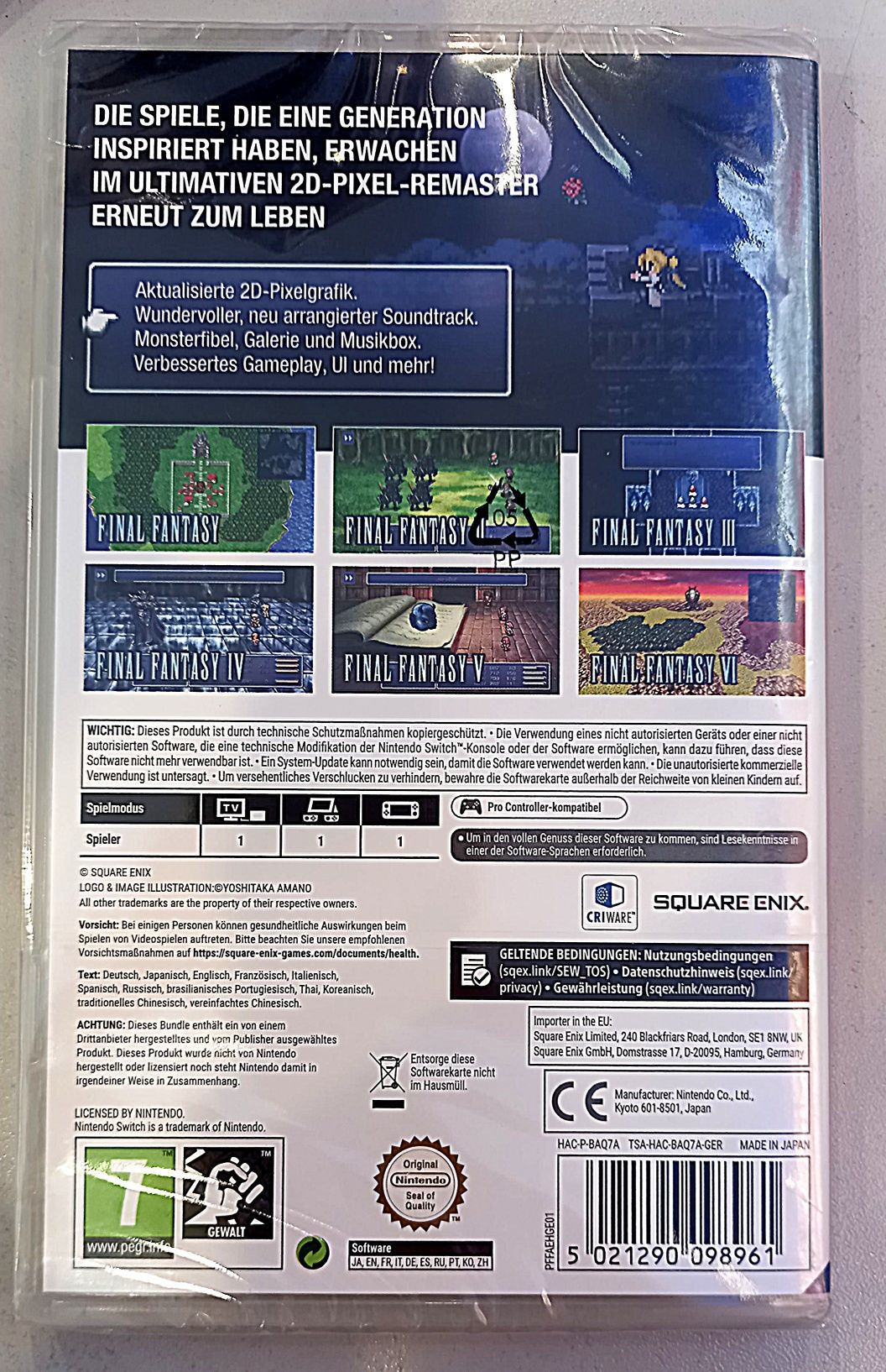 Final Fantasy I-VI Collection Nintendo Switch /Nowa! Sklep Chorzów