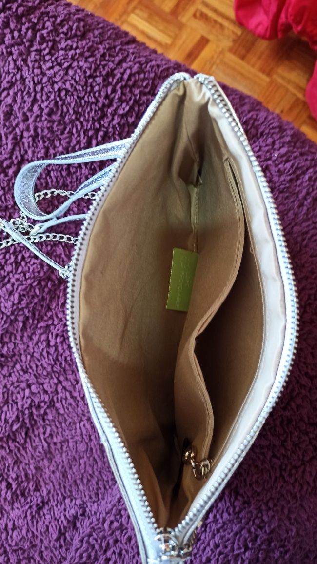 Mala, pochete senhora prateado NOVAS