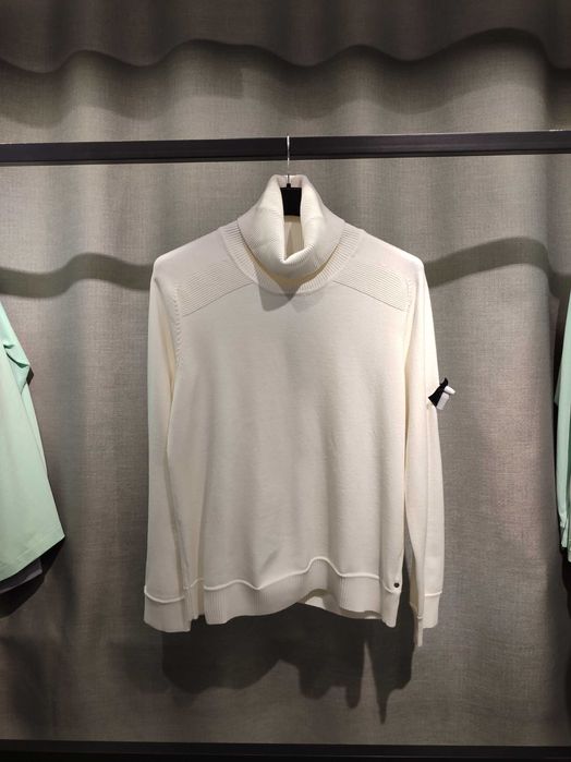Светр STONE ISLAND Winter Cotton Roll Neck Knit Sweater White SI0159-W