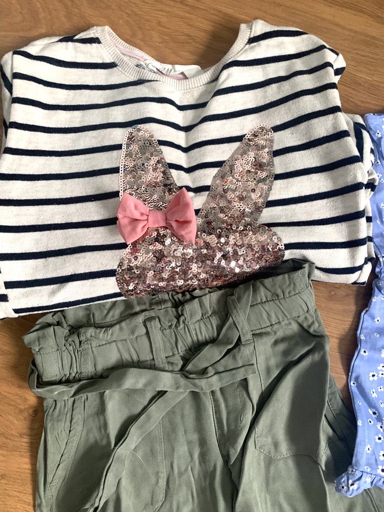 H&M paka ubrań dla dziewcztnki r. 116