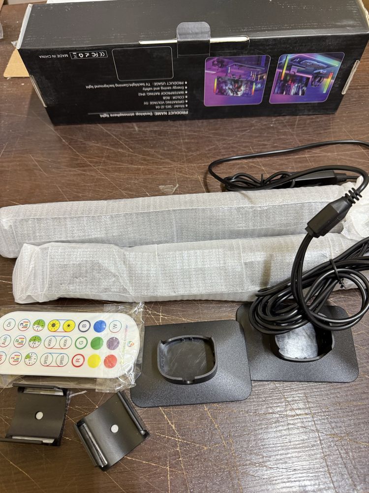 2X listwa oświetleniowa LED RGB LIGHTBAR USB PILOT do komputera