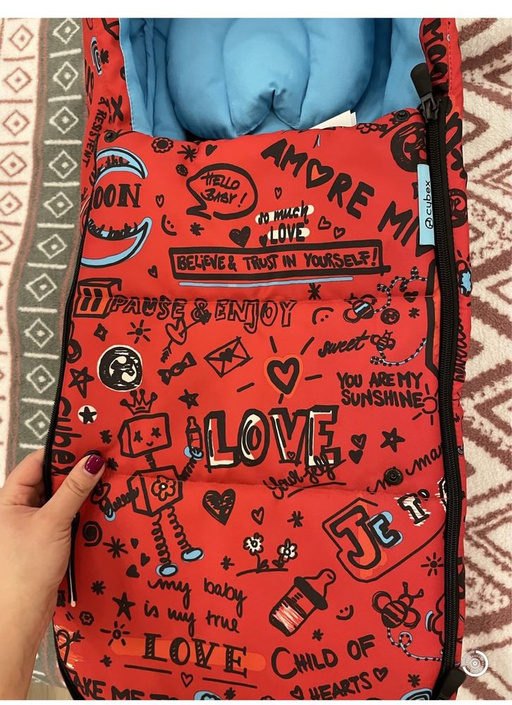 М’яка люлька/кокон/конверт/Cocoon 1-12м Cybex червоний,Vales4lifeLove