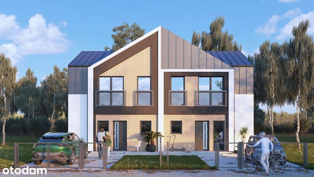 Rąbień AB ul. Przyjazna - domy w lesie