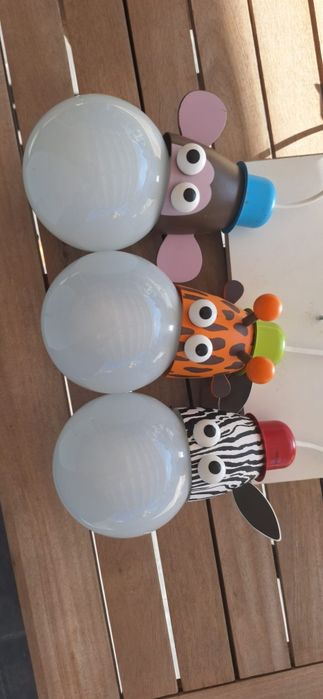 Candeeiro de teto infantil animais