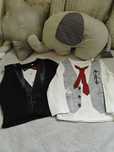 2x Bluzki długi rękaw eleganckie krawat mucha C&A r. 104