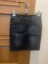 2 Spódnice // jeansowa + aksamit