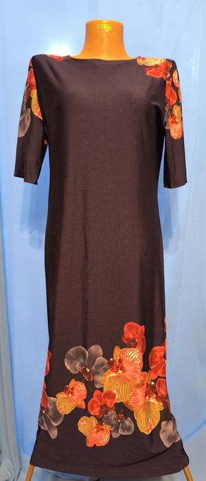 Синя сукня з принтом орхідеї, нова