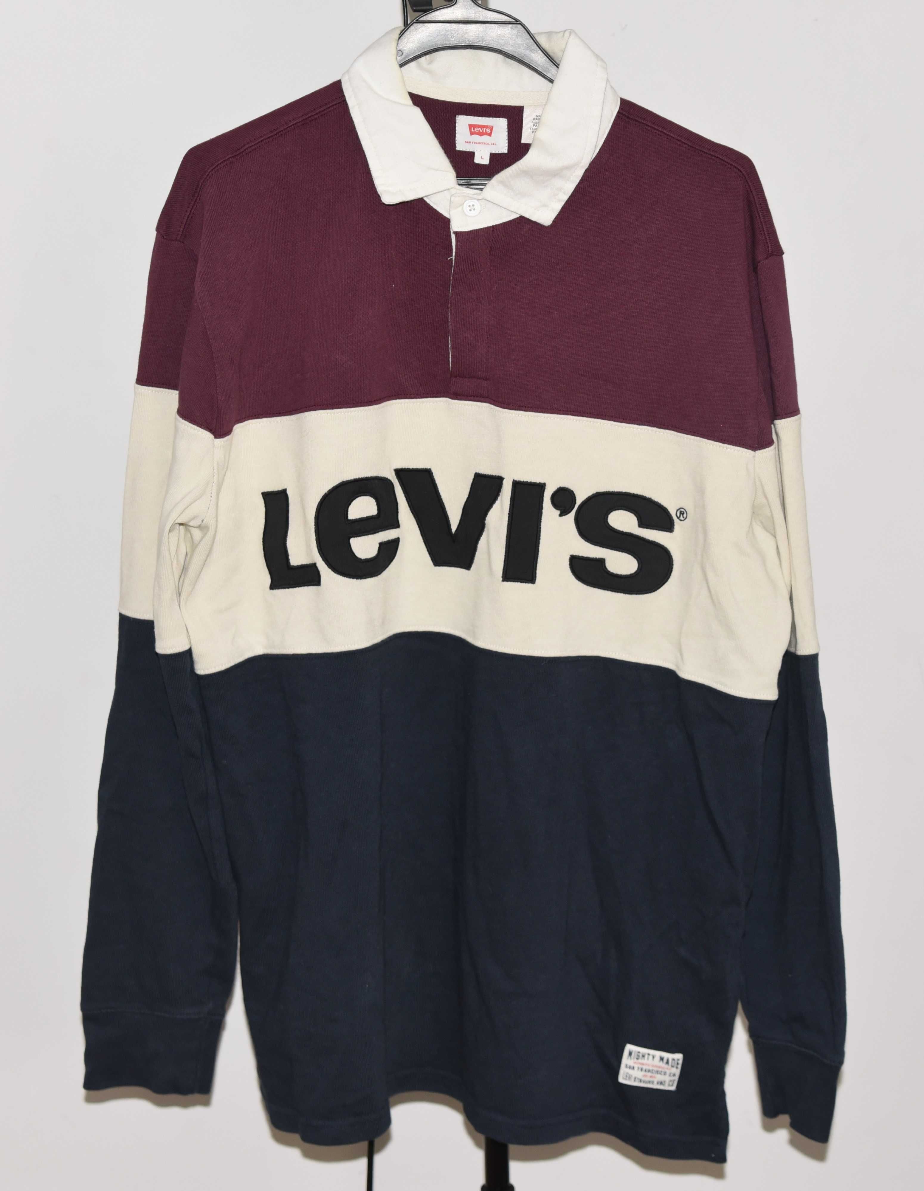 LEVI'S koszulka bluzka kołnierzyk L