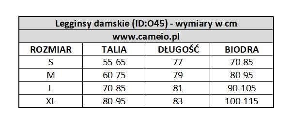 45. Legginsy bezszwowe rozmiar od S do XL