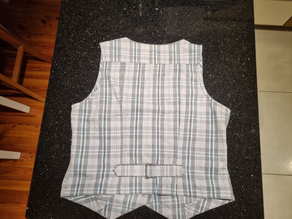Kamizelka Gina BENOTTI 42 XL bezrękawnik w kratkę