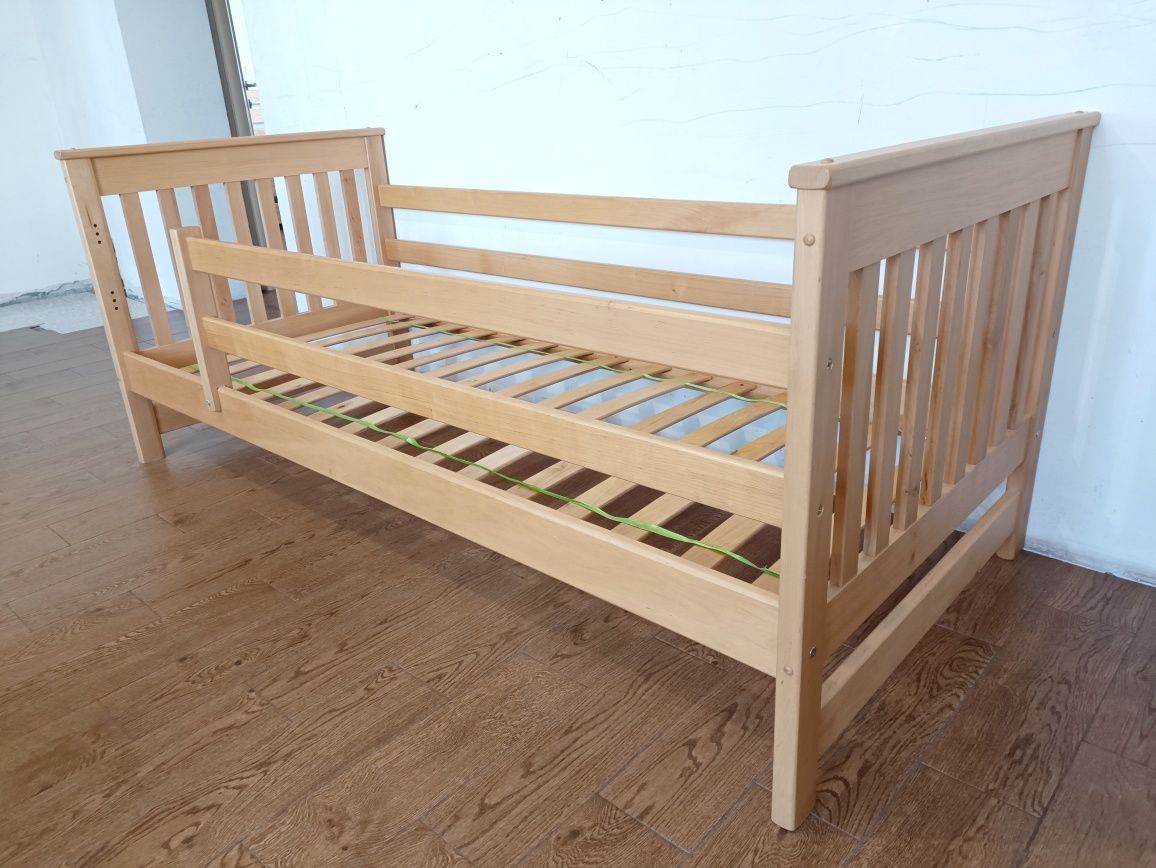 Нове дерев'яне ліжко Адель 80×190 190×80 бортик безпеки ящики шухлядки