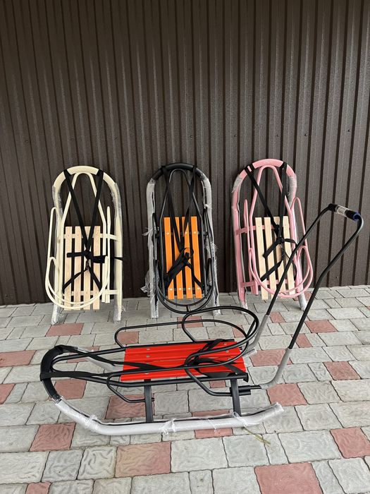 Санки Спрінтер дитячі сани з ручкою та ремінцем нові сани