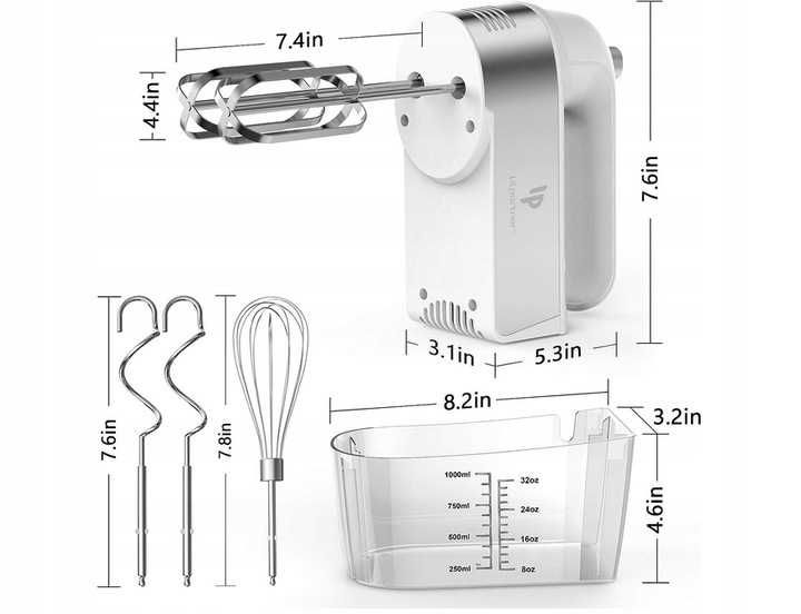 Mikser ręczny LILPARTNER KD-906D 450 W biały