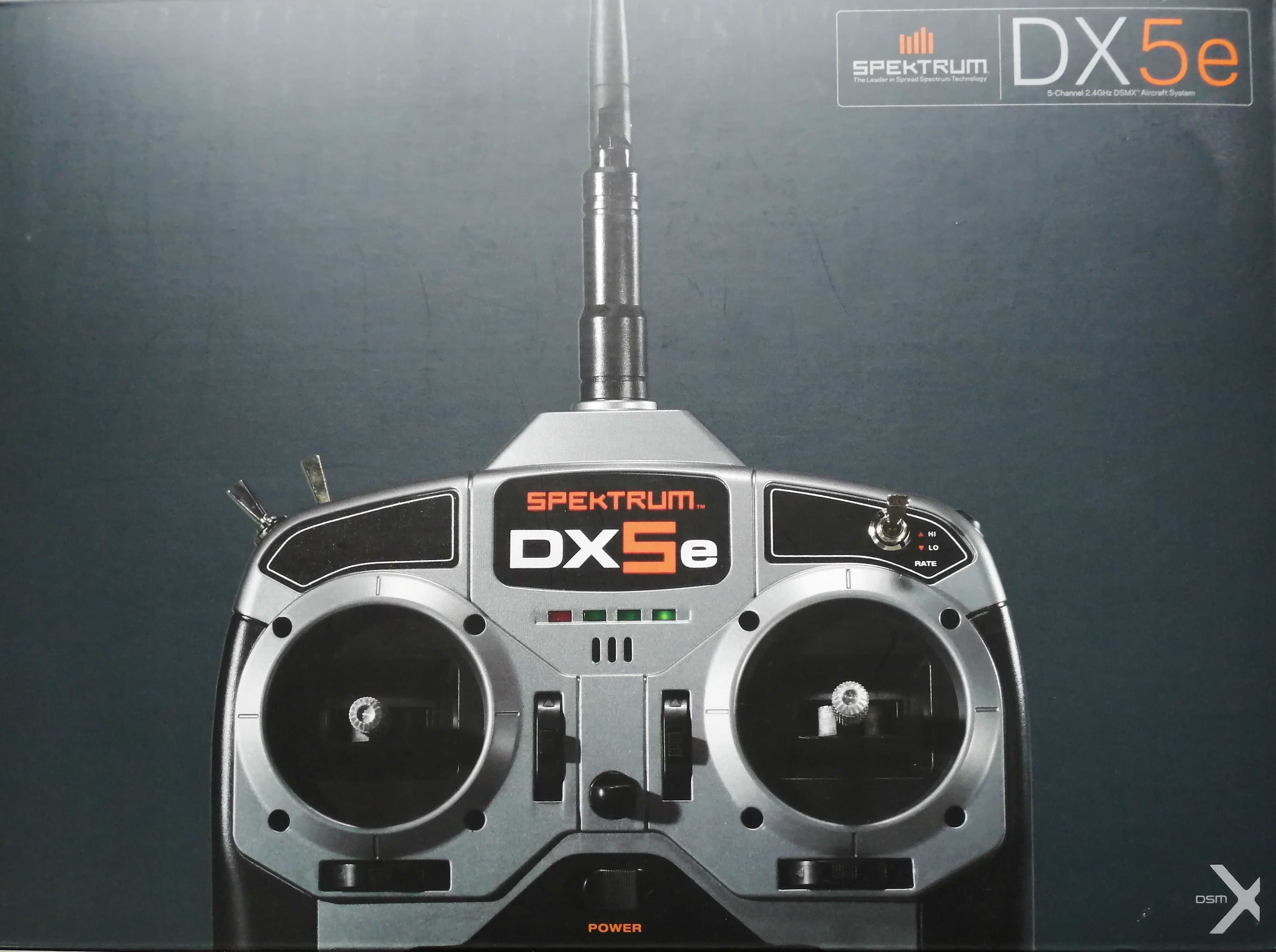 Radio Spektrum DX5e;5canais,2.4GHz DSM2,DSMX Aircraft System,novo;cx