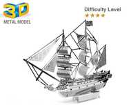Desafia-te com o Navio Pirata 3D – Puzzle Blackpearl Metálico!