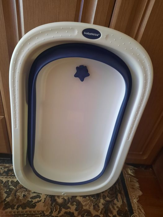 Ванночка складна+гірка+круг для купання