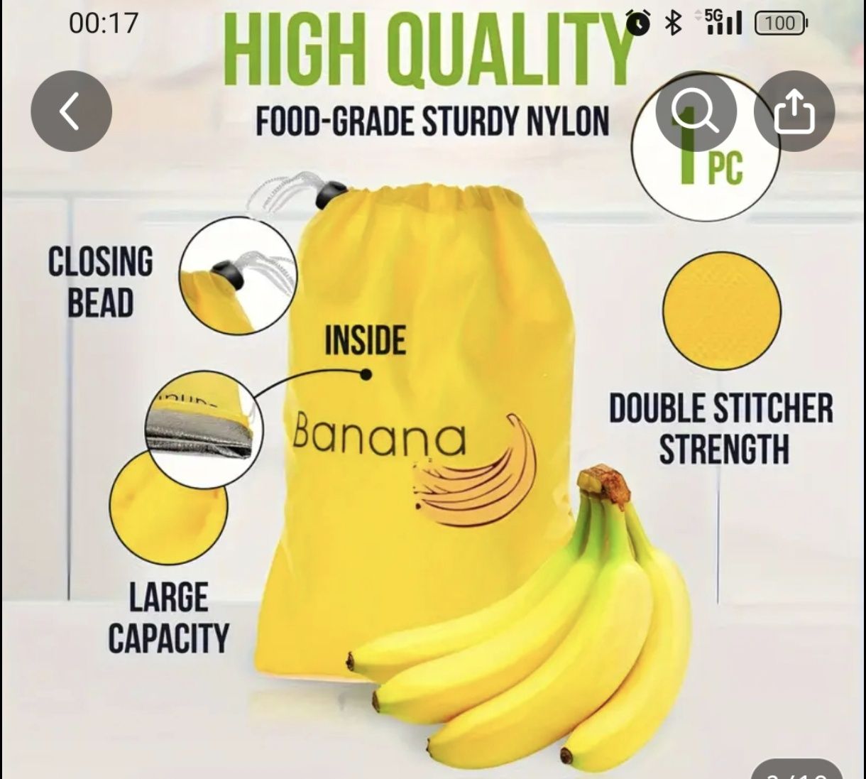 Saca proteção Bananas