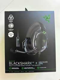 Razer BlackShark V2 + USB Soundcard (jak nowe)