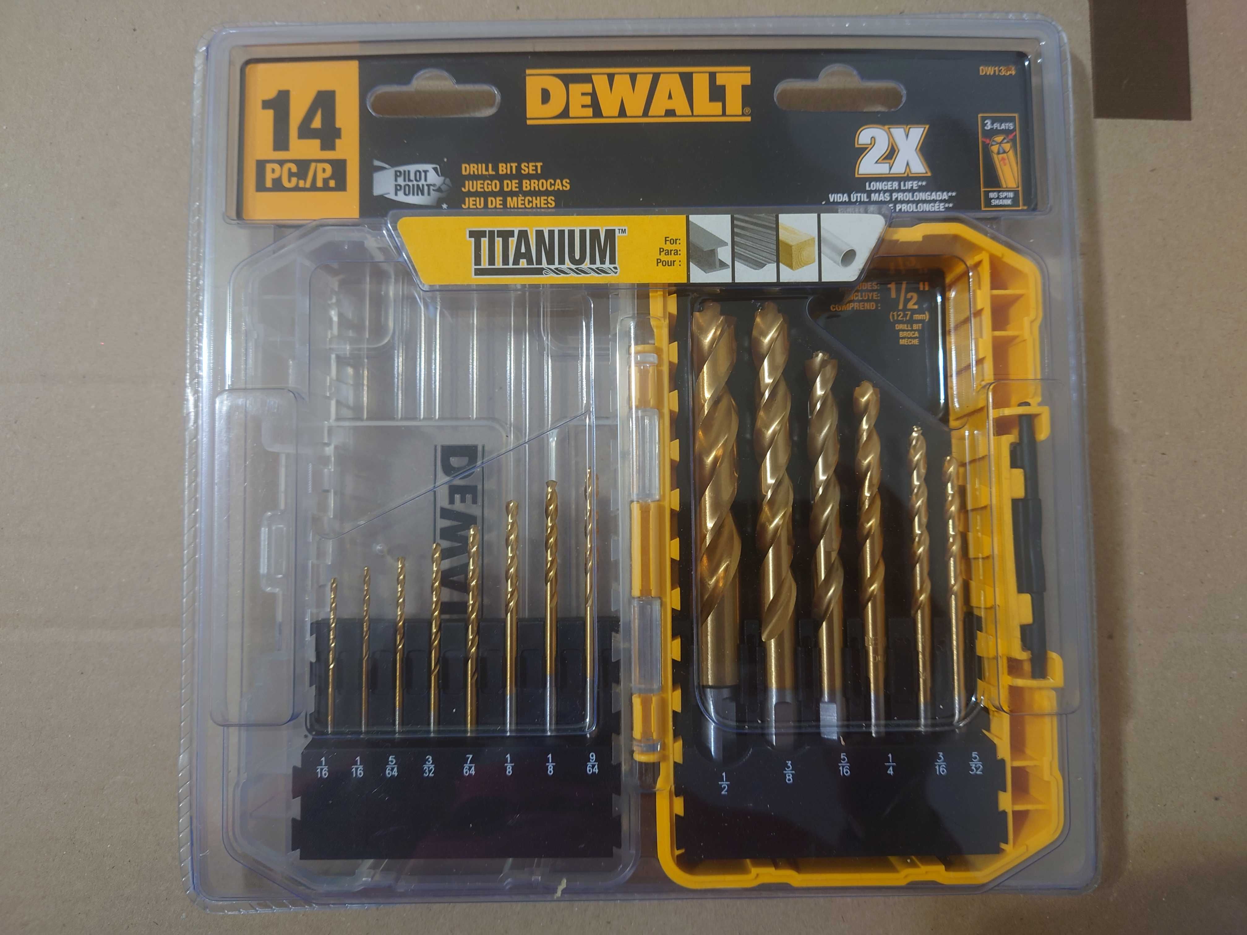 Набор сверл DEWALT DW1354 14 шт.Titanium