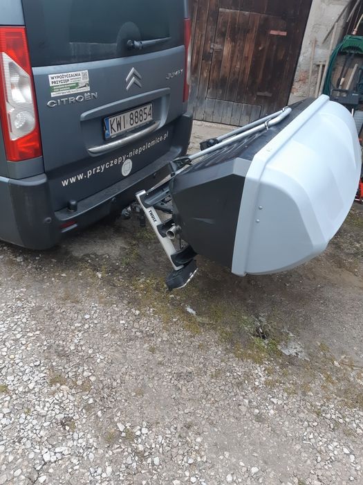 Boks na hak Thule kufer wynajem wypożyczalnia Kraków Niepołomice