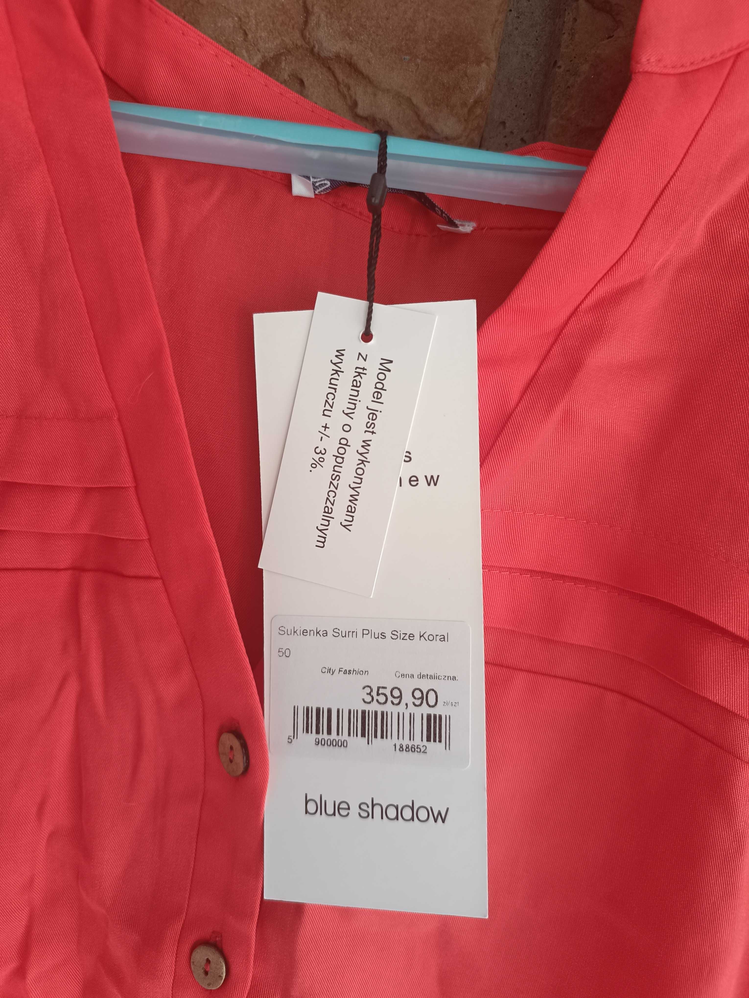 Sukienka Surri Plus Size Koral roz. 50 Blue shadow nowa !!