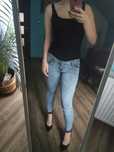 Niebieskie jeansy marmurki nowe