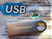 Флешка новая металлическая SomnAmbuList 128 Gb USB 2.0 накопитель