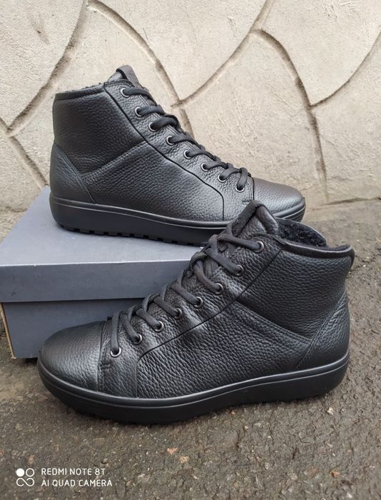 Ecco 41 40 ботинки зимові чоботи шкіряні черевики взуття ессо