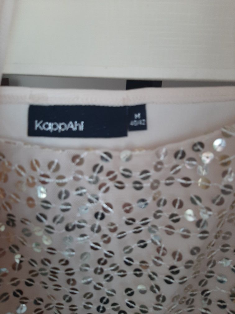 Elegancka bluzeczka z cekinami i apaszką karnawał sylwester