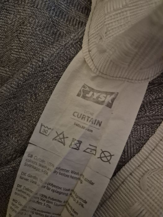 Dwie Zasłony szaro srebrne jysk