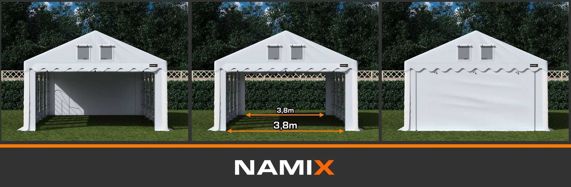 Namiot PRESTIGE 5x8-2,6m ogrodowy imprezowy garaż wzmocniony PVC 560g