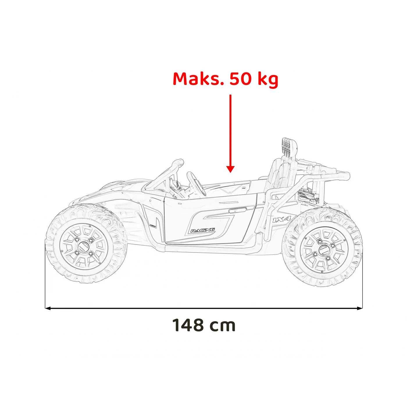 Auto Buggy Racing 5 na akumulator dla dzieci + Pilot + Audio LED