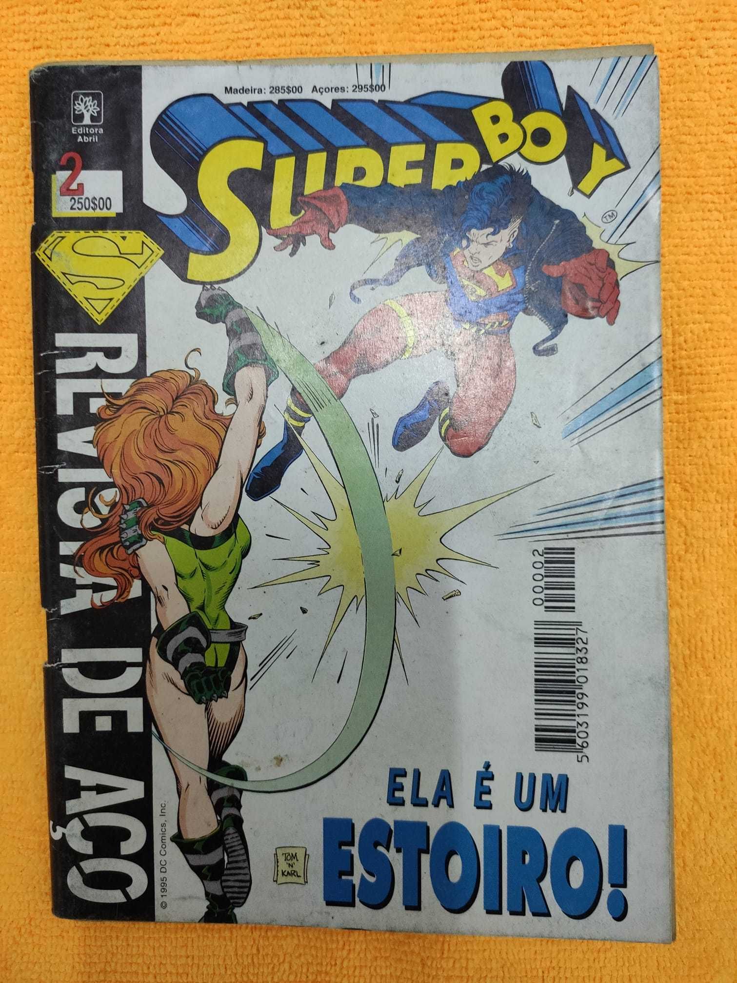 8 Revistas de BD: Heróis da TV Liga da Justiça; Super Boy, Marvel Saga