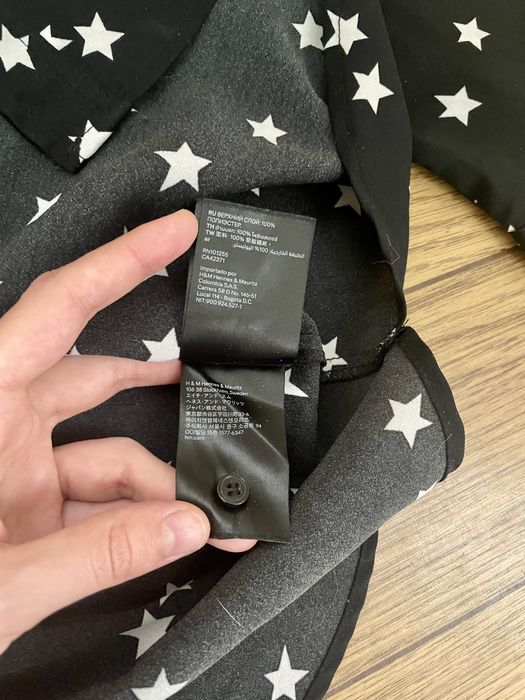 Koszula ciążowa H&M Mama w gwiazdki szyfonowa czarna XS