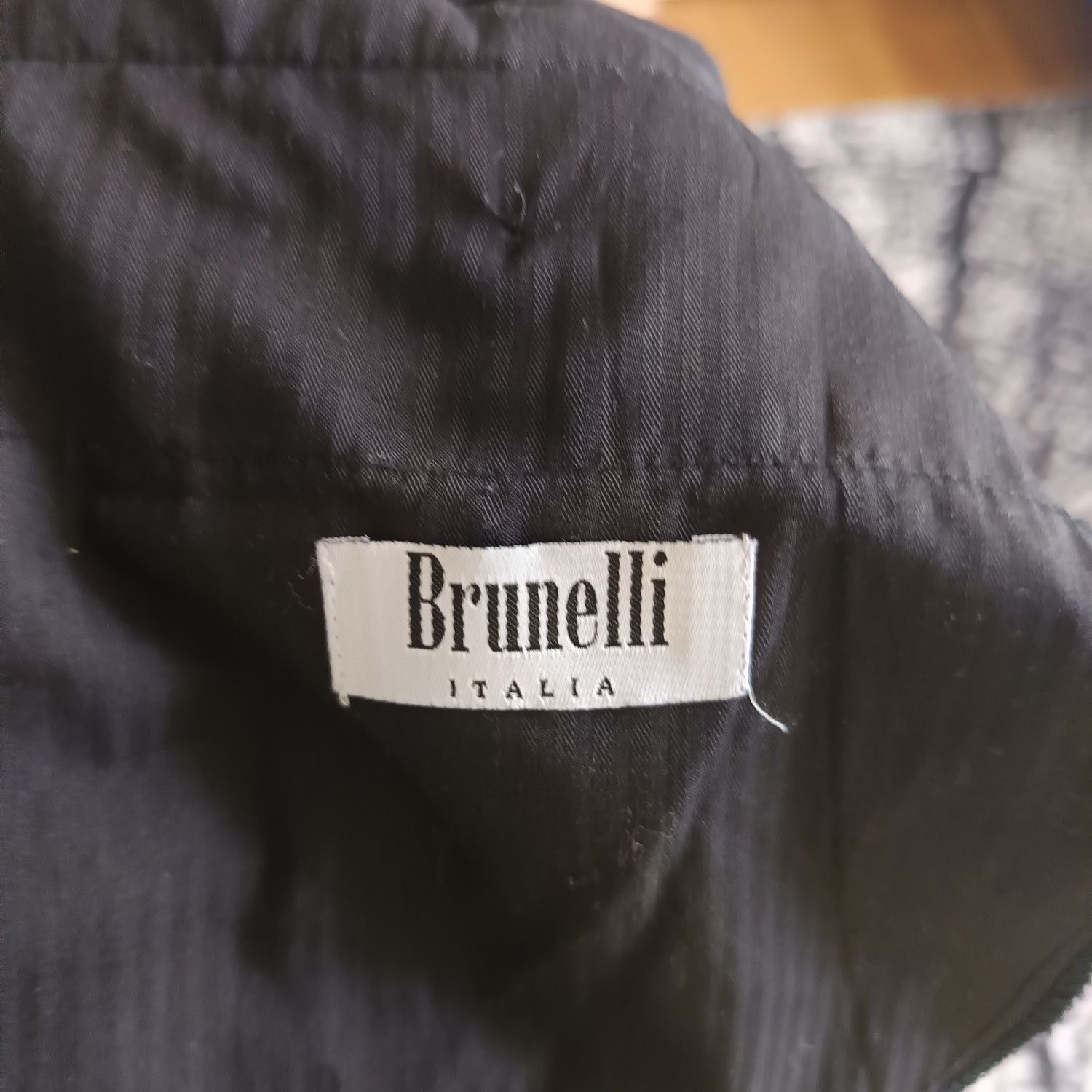Spodnie męskie garniturowe letnie 50 %welna roz M Brunelli