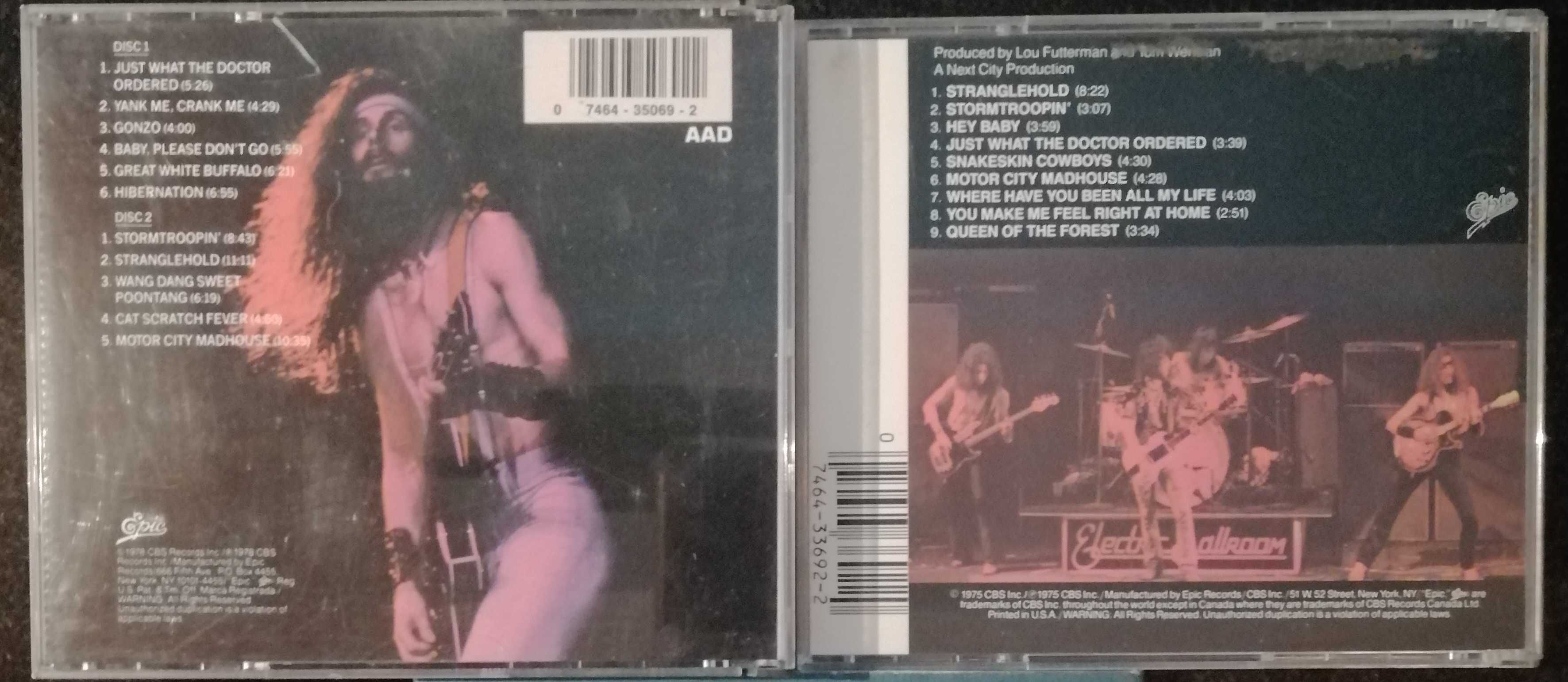 Hard Rock TED NUGENT CD’s seminovos