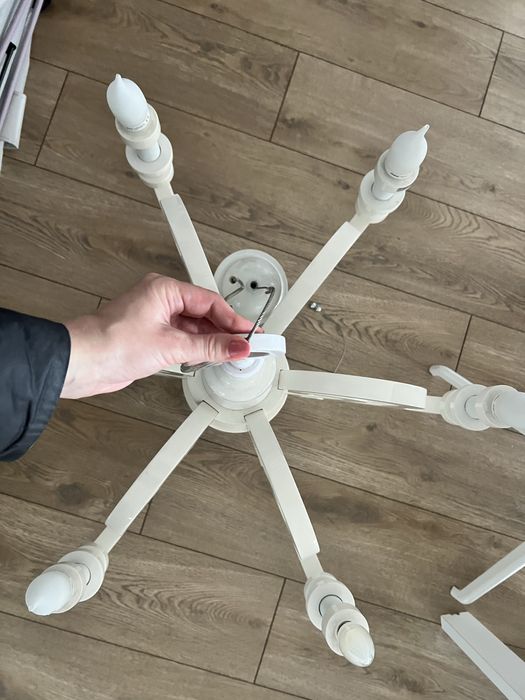 Moooi Paper Chandelier Designerski biały żyrandol – 6 ramion