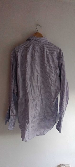 Koszula Vintage w prążki z długim rękawem XL bawełna